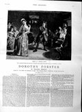 Old Antique Print 1884 Illustration Story Dorothy Forster Men Ladies Art 19th