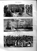 Original Old Antique Print 1884 Argyllshire Siers Natal Ships War Morgani Tor