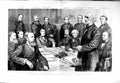 Original Old Antique Print 1884 Cabinet Council Downing Street Parliamen 19th