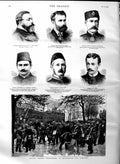 Original Old Antique Print 1884 Dutch Siers Rotterdam War Bey Chenery Walker