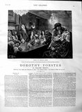 Antique Print Ref.335 1884 Illustration Story Dorothy Forster Men Drinking