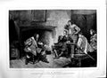 Old Antique Print 1884 Seymour Lucas Fine Art Tale Edgehill Men Meeting 19th