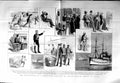 Old Antique Print 1884 War Ship Policeman Subaltern Mahdihades Red Sea 19th