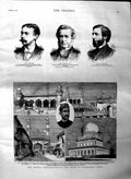 Rare Old Orginal Antique Print 1884 NIZAM HYDERABAD INDIA LORD ROSSMORE HUL 19th