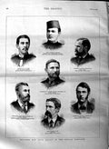 Original Old Antique Print 1884 Officers Soudan War Ford Major Bey Stewart 19th