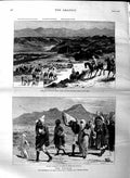 Old Antique Print 1884 Soudan Tokar Camels Battle Tamasi Trinkitat People 19th