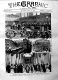 Original Old Antique Print 1884 Commemoration Edinburgh University Theatr 19th