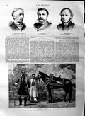 Old Antique Print 1884 Zebehr Pasha Slave Dealer Buccleuch Byron Robert 19th