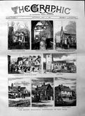Original Old Antique Print 1884 Earthquake Essex Langenhoe Church Peldon A 19th