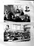 Original Old Antique Print 1884 Dynamite Plot John Egan Daly Birkenhead Police