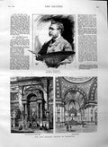 Original Old Antique Print 1884 Colin Hunter Oratory Church Brompton Neri Altar