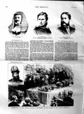 Original Old Antique Print 1884 Princess Edward Saxe-Weimar Benjamin Roepstorff