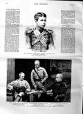 Old Antique Print 1884 Duke Alexandrovitch Russia Hardinge Roberts Army 19th