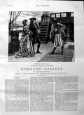 Antique Print Ref.334 1884 Illustration Story Dorothy Forster Green Besant