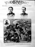 Original Old Antique Print 1884 Captain Arthur Knyvet Wilson Battle Teb 19th