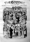 Original Old Antique Print 1884 Shaksperian Show Royal Albert Hall Theatre 19th