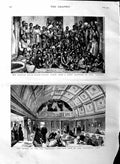 Original Old Antique Print 1884 African Slave Trade Undine Ship S.S America 19th