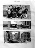 Original Old Antique Print 1884 Royal College Music Kensington Japanes Victorian