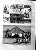 Old Antique Print 1884 Hewett King John Abyssinia Cyclist Camp Alexandra 19th