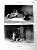 Original Old Antique Print 1884 Indian Tableuax Princes Hall Piccadilly Savitri