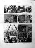 Original Old Antique Print 1884 Lord Spencer Ireland Belfast Ormiston Owden 19th