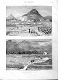 Old Antique Print 1884 French Army Tonkin Prungson General Millot Briere 19th