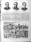 Original Old Antique Print 1884 Forestry Exhibition Edinburgh Sheppard Workman