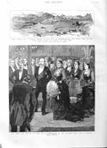 Original Old Antique Print 1884 Prince Wales Bethnal Green Museum Hewett Adowa