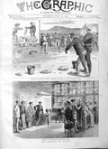 Original Old Antique Print 1884 Cholera Europe Gibraltar Passengers Victorian