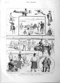 Original Old Antique Print 1884 Sier Volunteer Camp Wimbledon Rifle Shooting