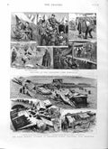 Original Old Antique Print 1884 Railway Accident Bullhouse Sheffield Wi 19th
