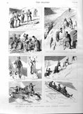 Original Old Antique Print 1884 Ascent Schilthorn Murren Switzerland Mauva 19th