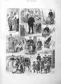 Original Old Antique Print 1884 Tooting'S Kilt Scottish Children Ralston Cole