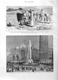 Original Old Antique Print 1884 Water Supply Venice Piazza Marco Admiral Hewett