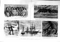 Original Old Antique Print 1884 Greely Arctic Expedition Newfoundland Shi 19th