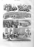 Original Old Antique Print 1884 Egypt War Mutiny Assiout Siers Court Martial