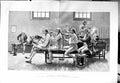 Original Old Antique Print 1884 Frank Dadd Art Siers Pigtails Hair Powder Drum