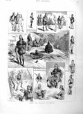 Original Old Antique Print 1884 Brigands Smyrna Siers War Zeibecs Mo Victorian