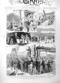 Old Antique Print 1884 Members British Association Candad Ship Parisian 19th