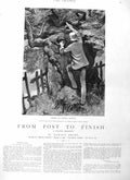 Original Old Antique Print 1884 Illustration Story From Post Finish Man Tree