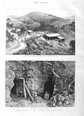 Original Old Antique Print 1884 GMining Wynaad India Mines Tunnels F Victorian