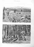 Original Old Antique Print 1884 GMining Wynaad India Quartz Elizabeth Lode 19th