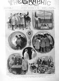 Old Antique Print 1884 Military Officers Works Channel Tunnel Machinery 19th