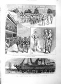 Old Antique Print 1884 Troop Ship Deccan Portsmouth Camel Aldershot War 19th