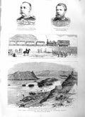 Old Antique Print 1884 Egypt War Nile Assouan British Army Tanner Nichols 19th