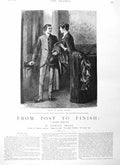 Old Antique Print 1884 Illustration Story From Post Finish Greyson Gerald 19th