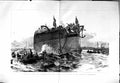 Antique Old Print 1884 Launch Armour-Plated Ship Rodney Duchess Edinburgh 19th