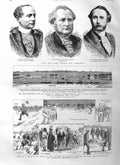 Old Antique Print 1884 Mayor Nottage Phillips Whitehead Egypt War Cricket 19th