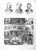 Old Antique Print 1884 Rats Ship Campbell-Bannerman Barnes Trevelyan Men 19th