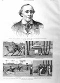 Original Old Antique Print 1884 Henry Fawcett Postmaster-General Assouan Gordon